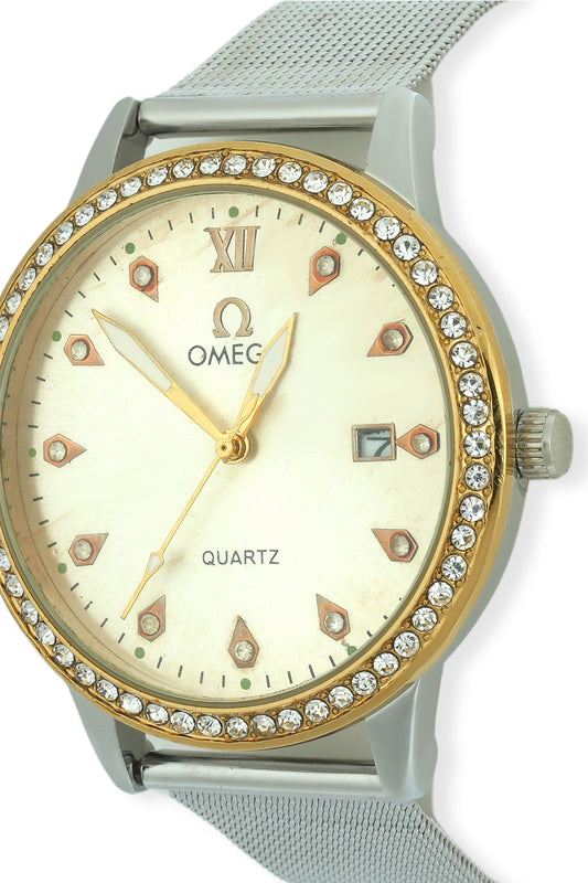 Elegant Steel Mesh Watch