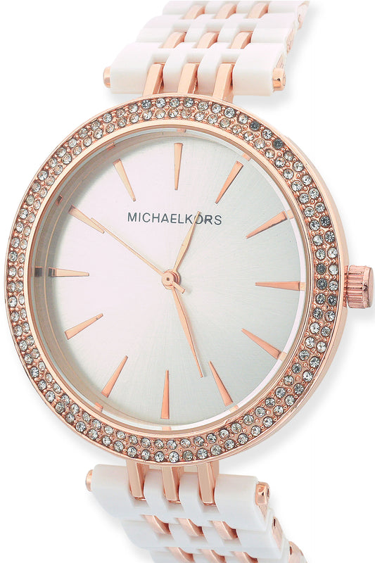 White & Rose Gold Watch