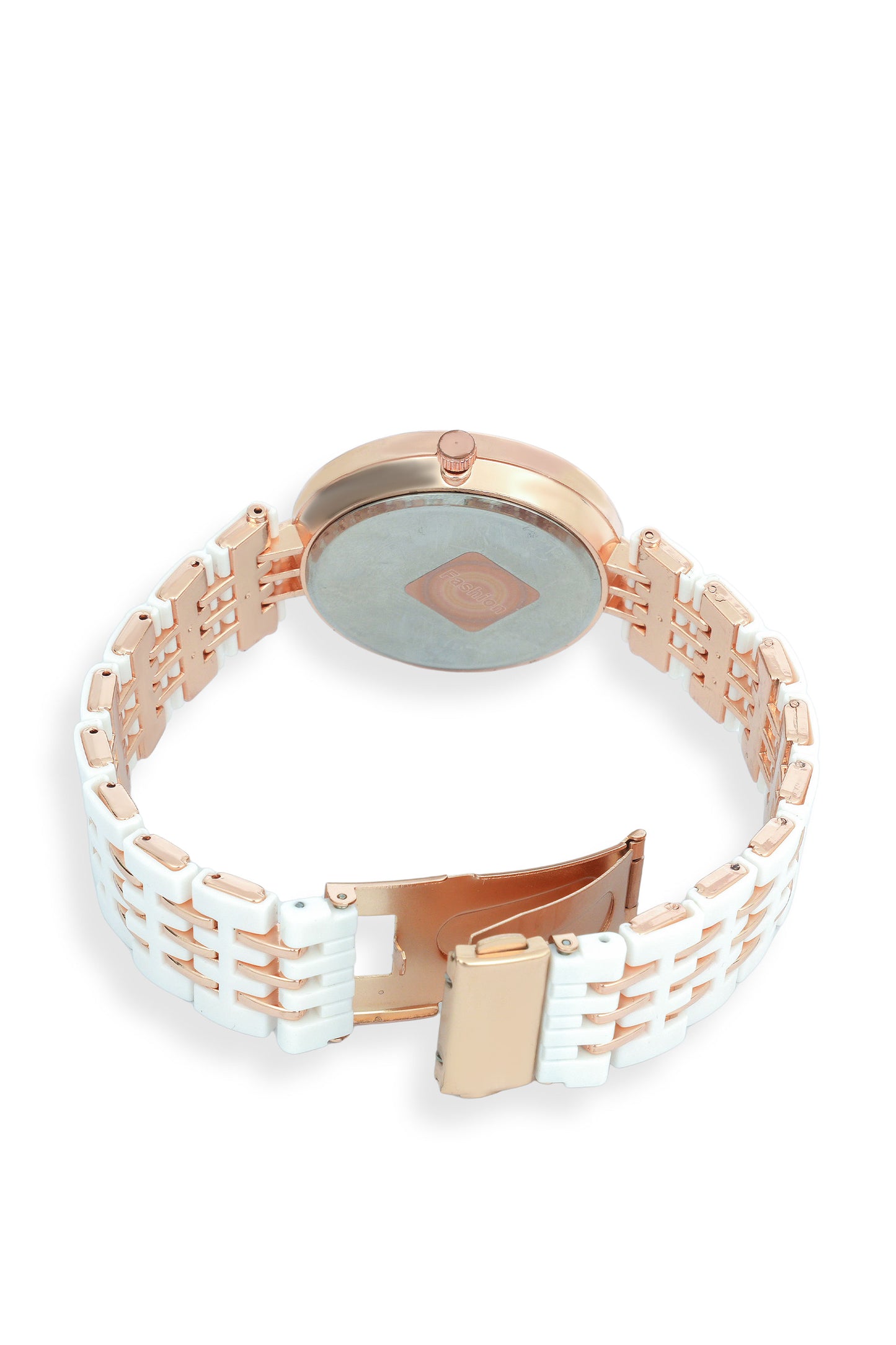 White & Rose Gold Watch